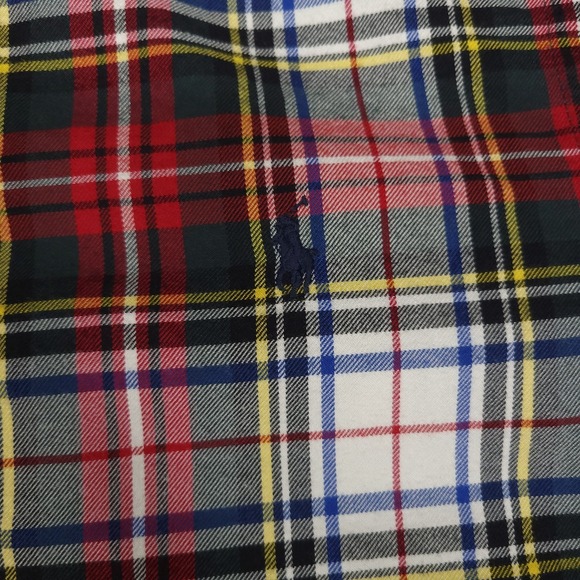 Polo Ralph Lauren Dress Shirt Youth 12-14 Large Long Sleeve Button Up Red Plaid - Picture 2 of 12